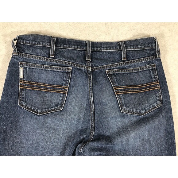 Cinch Jeans Mens 35x34 Dark Blue Denim White Label Straight Western MB98034 - Picture 6 of 15